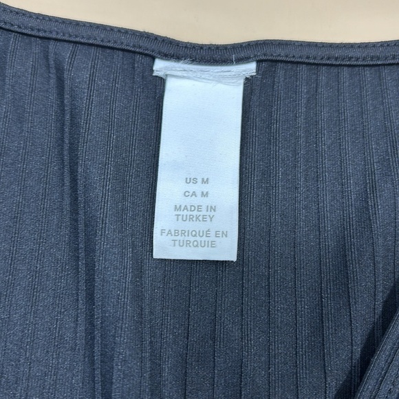 Black Ribbed V-Neck Bodysuit​​​​​ - Picture 5 of 8